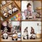 6 Sets Ready to Paint Your Own Coffee Gnome Statue, 4" Mini Paintable Ceramics Blank Coffee Gnome Figurine